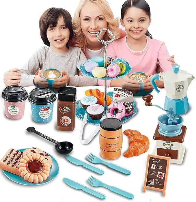 Kids Outdoor Kitchen Diy - Juego de simulación de café con