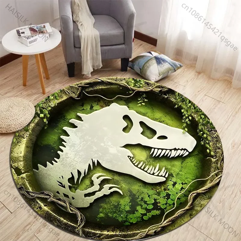Kids Outdoor Flooring - Alfombras redondas con estampado de dinosaurio