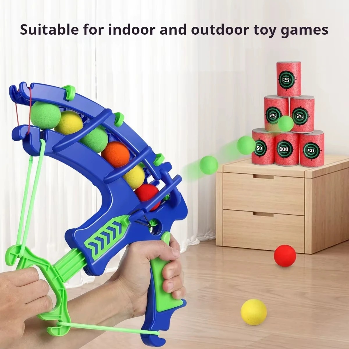 Kids Outdoor Ball - Pistola de Burbujas Deportiva con Objetivo,