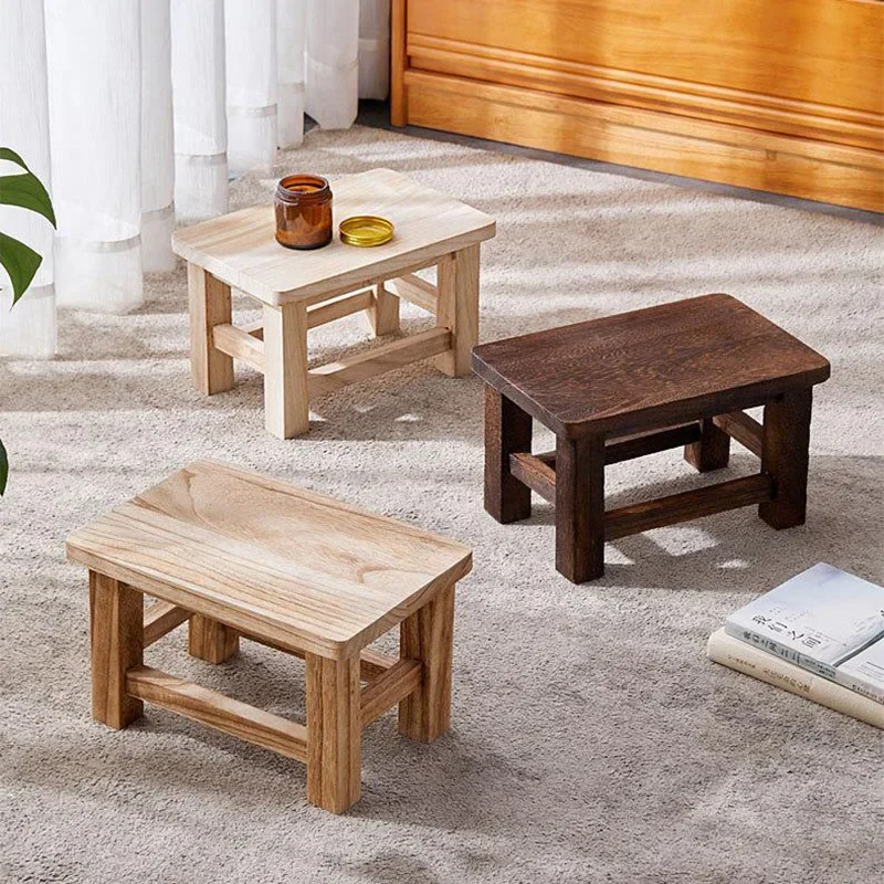 Kids Outdoor Table And Chairs - Taburete de madera maciza para adultos,