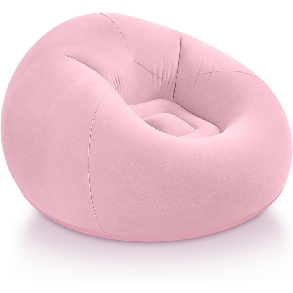 Kids Outdoor Bean Bag Chair - Sillones Inflables Tipo Puff, Color Rosa