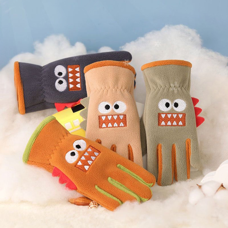 Kids Outdoor Gloves - Guantes de felpa para niños de