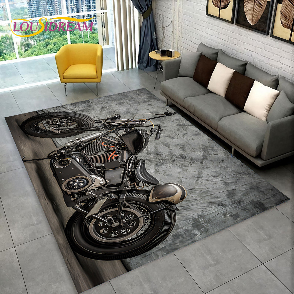 Kids Outdoor Clubhouse - Alfombra grande 3D Retro Vintage para