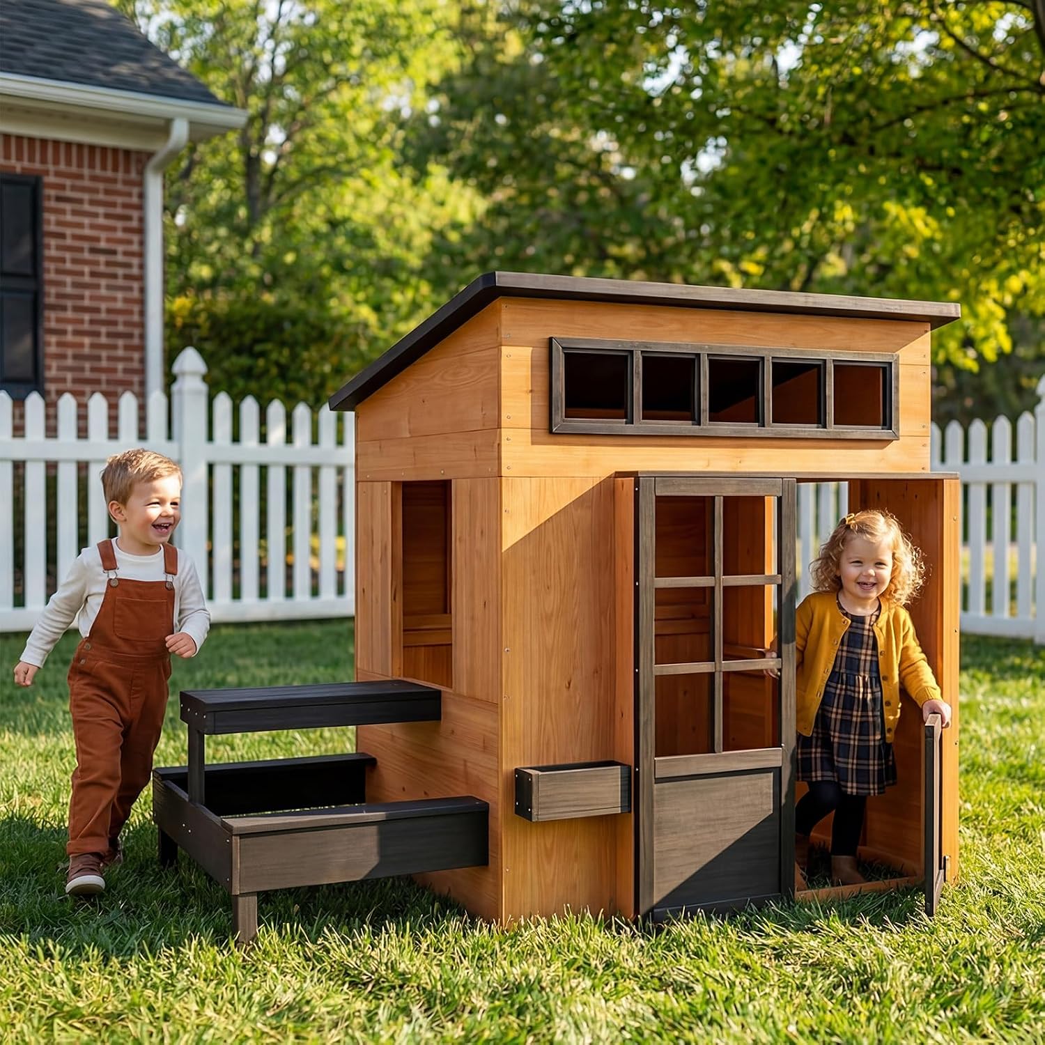 Kids Outdoor House With Kitchen - Casa de Juegos Nórdica Moderna de
