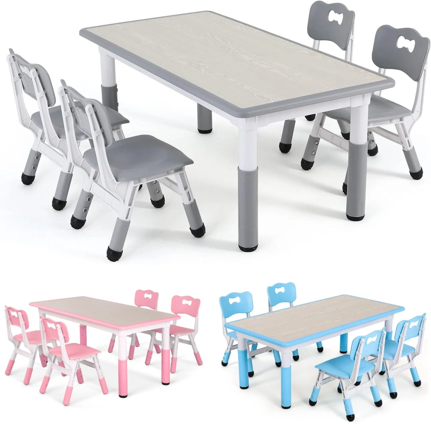 Kids Outdoor Table And Chairs - Juego de mesa y 4 sillas