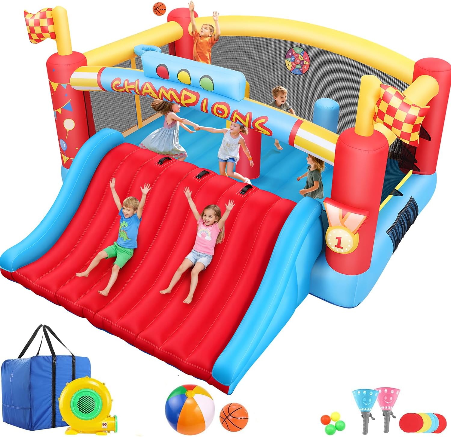 Kids Outdoor Basketball - Gran Casa de Brinco Inflable para