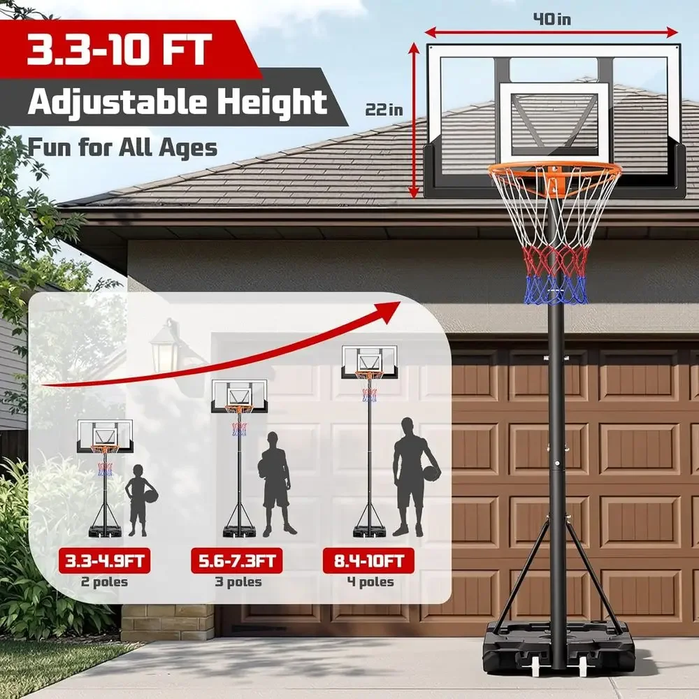Aro de Baloncesto Portátil par - Basketball Hoop Outdoor reseña y precio