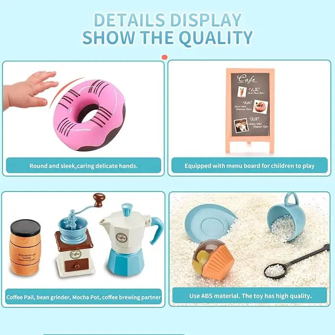 Juego de simulación de café co - Kids Outdoor Kitchen Diy reseña y precio