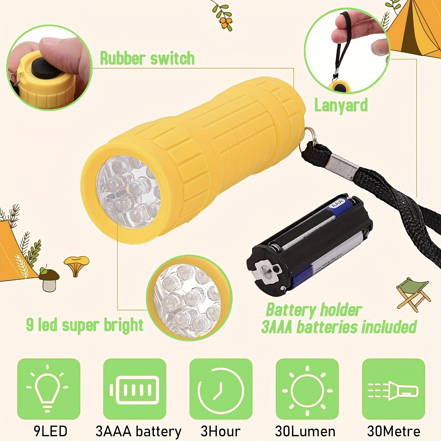 Mini linterna portátil con nue - Outdoor Kid reseña y precio