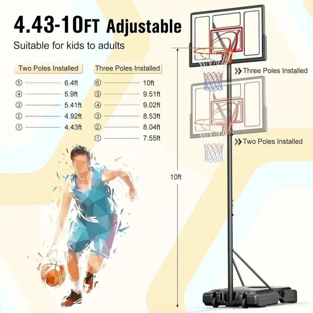 Aro de Baloncesto Portátil par - Basketball Hoop Outdoor reseña y precio