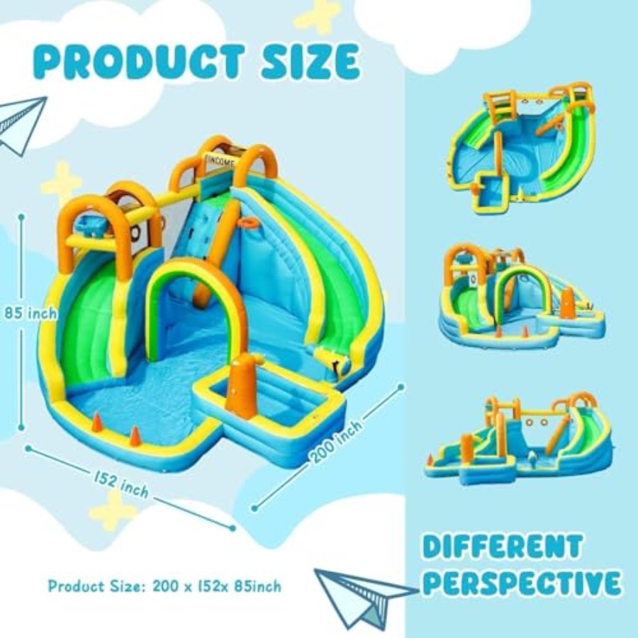 Parque acuático inflable para  - Kids Outdoor Basketball reseña y precio