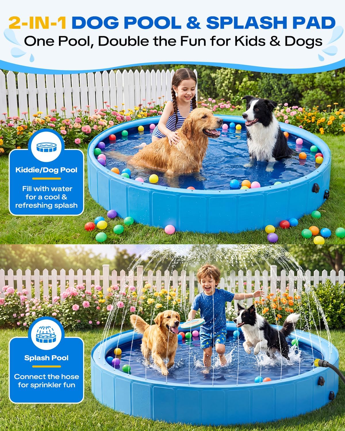 Piscina de Agua Plegable Portá - Sprinkler Splash Pad reseña y precio