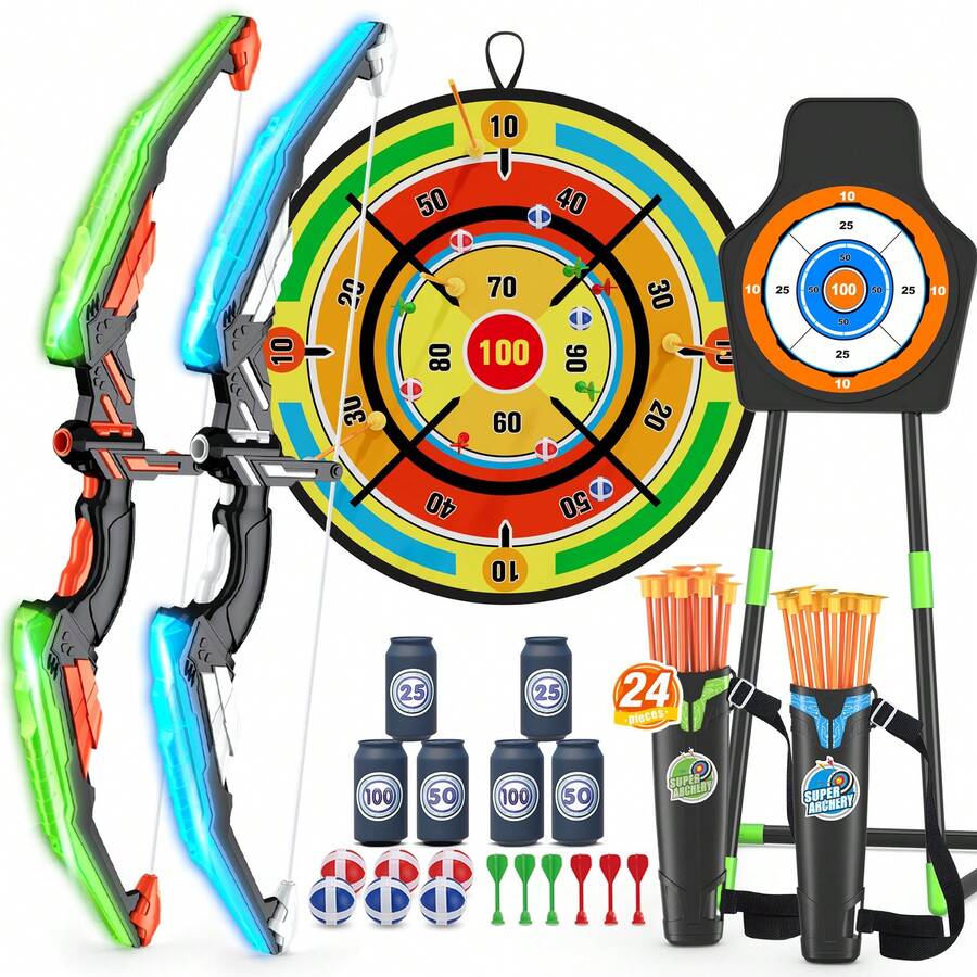 Paquete de 2 arcos y flechas p - Kids Outdoor Archery Set reseña y precio