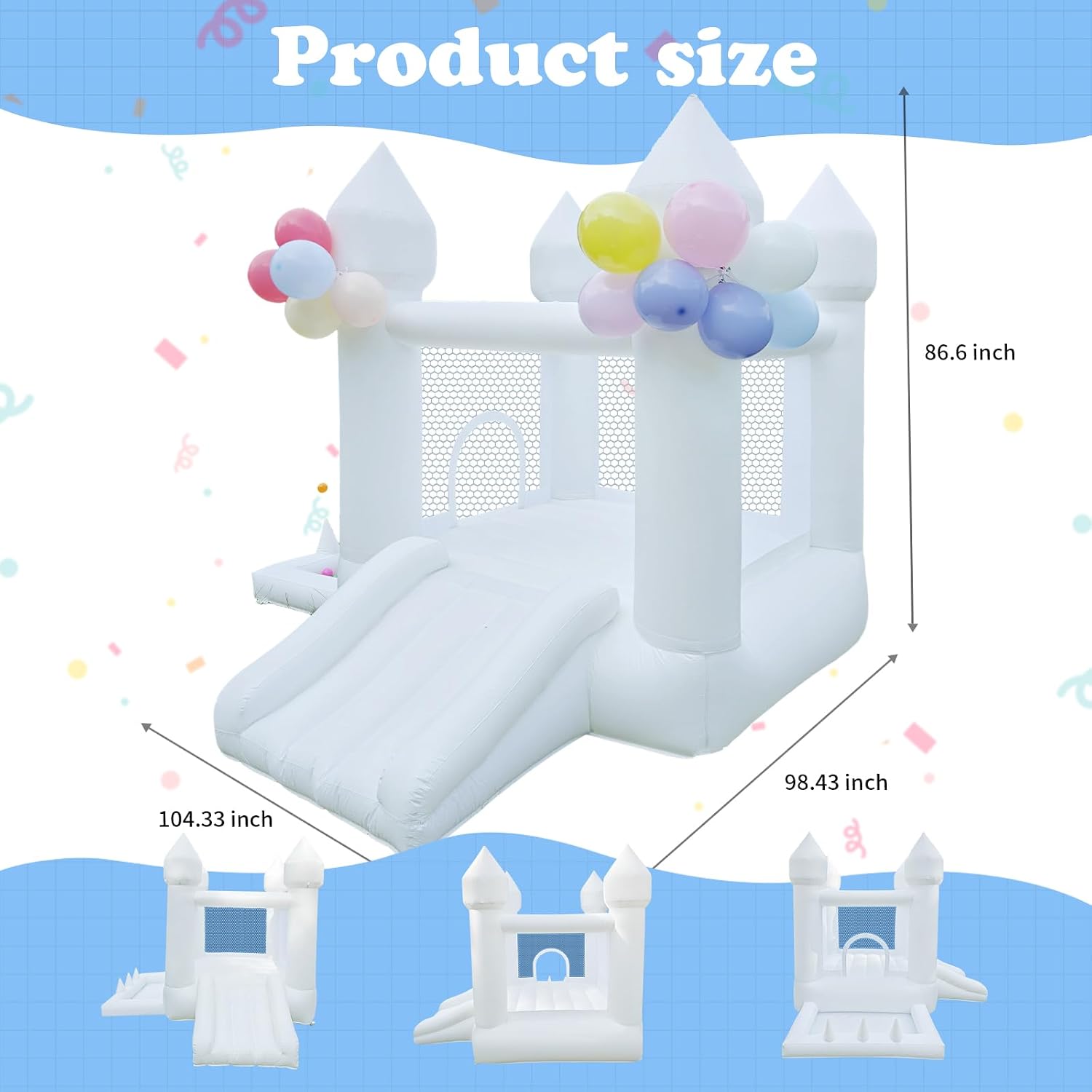 Castillo Inflable Blanco, Cast - Kids Outdoor Ball reseña y precio