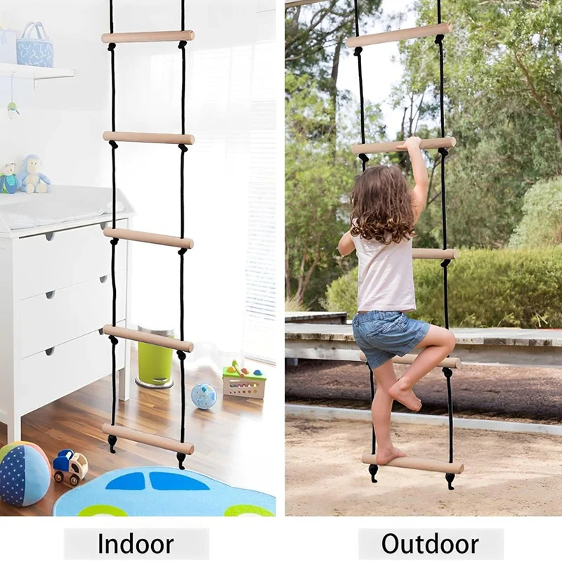 Escalera de cuerda de escalada - Kids Outdoor Clubhouse reseña y precio