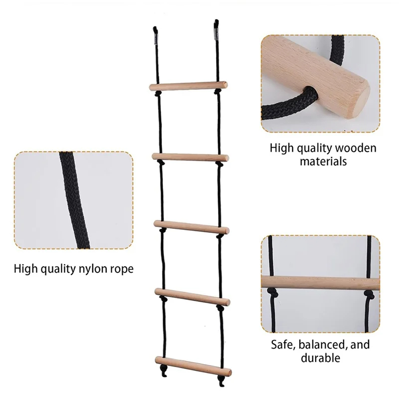 Escalera de cuerda de escalada - Kids Outdoor Clubhouse reseña y precio