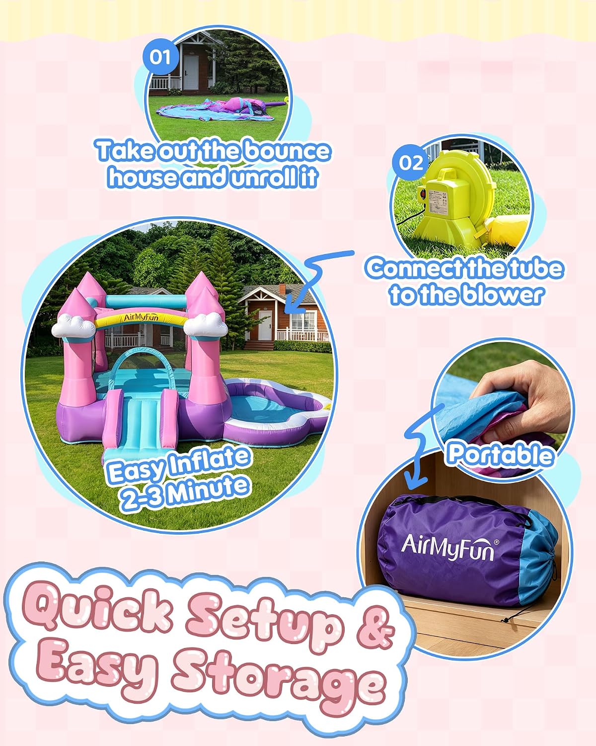 Castillo Inflable Rosa para Ni - Kids Outdoor Ball reseña y precio