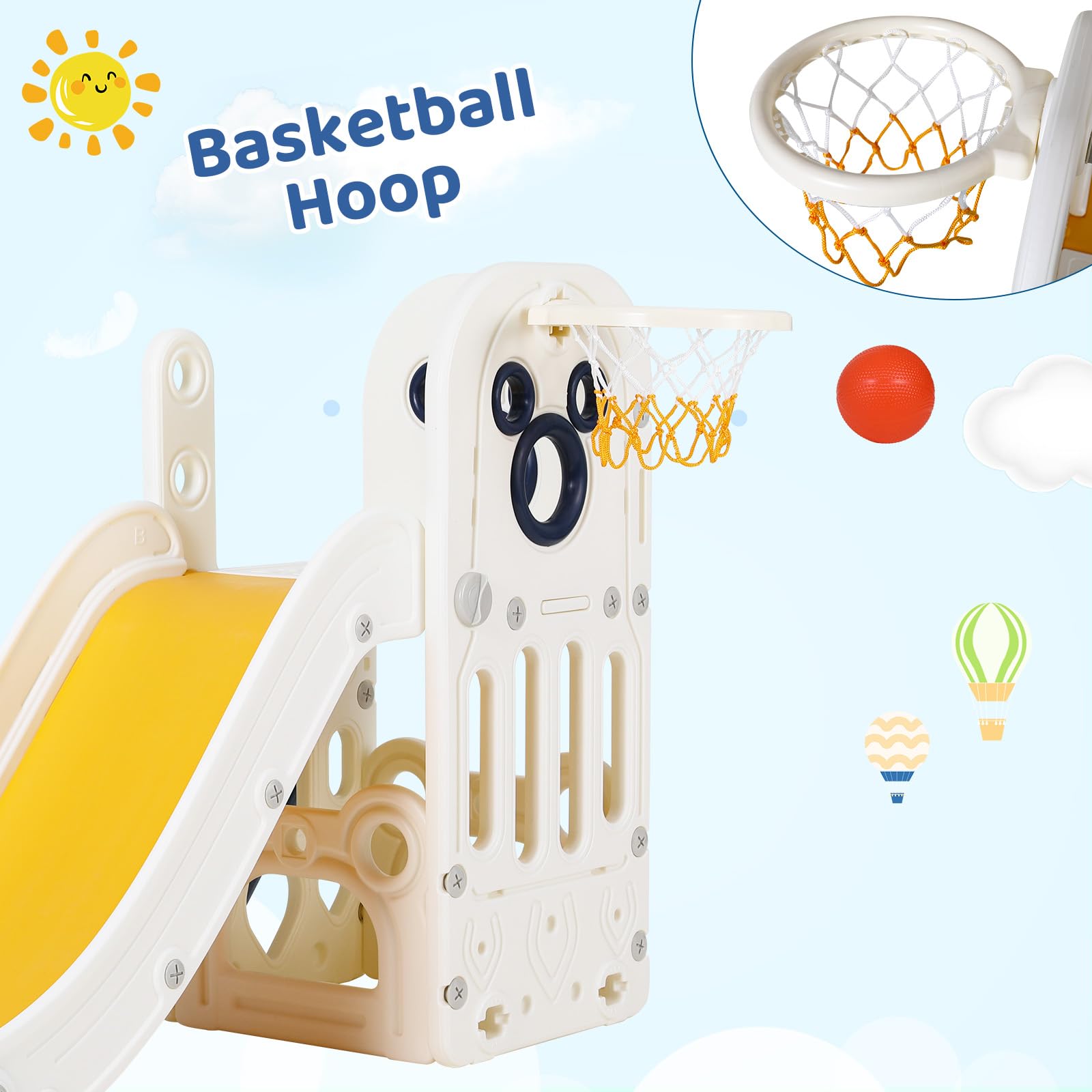 Juego de Tobogán 6 en 1 para N - Kids Outdoor Basketball reseña y precio