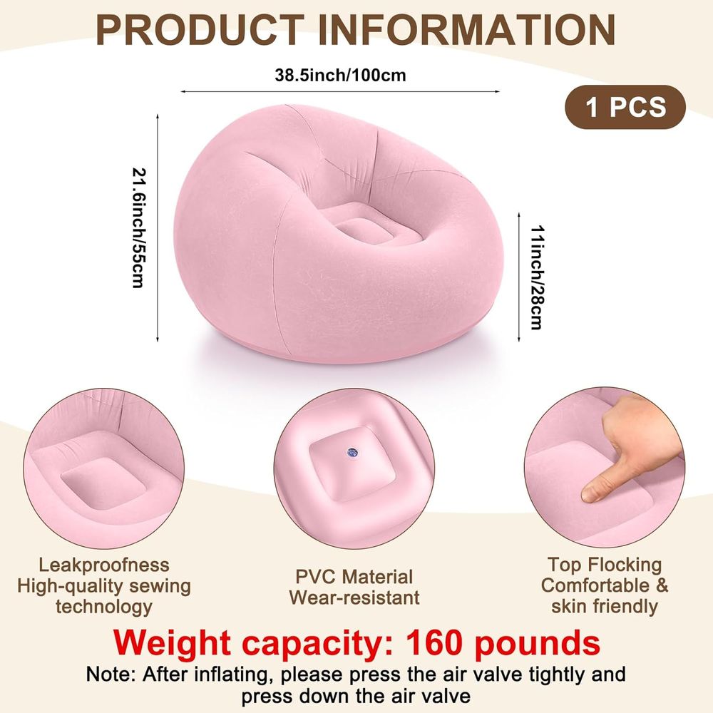 Sillones Inflables Tipo Puff,  - Kids Outdoor Bean Bag Chair reseña y precio