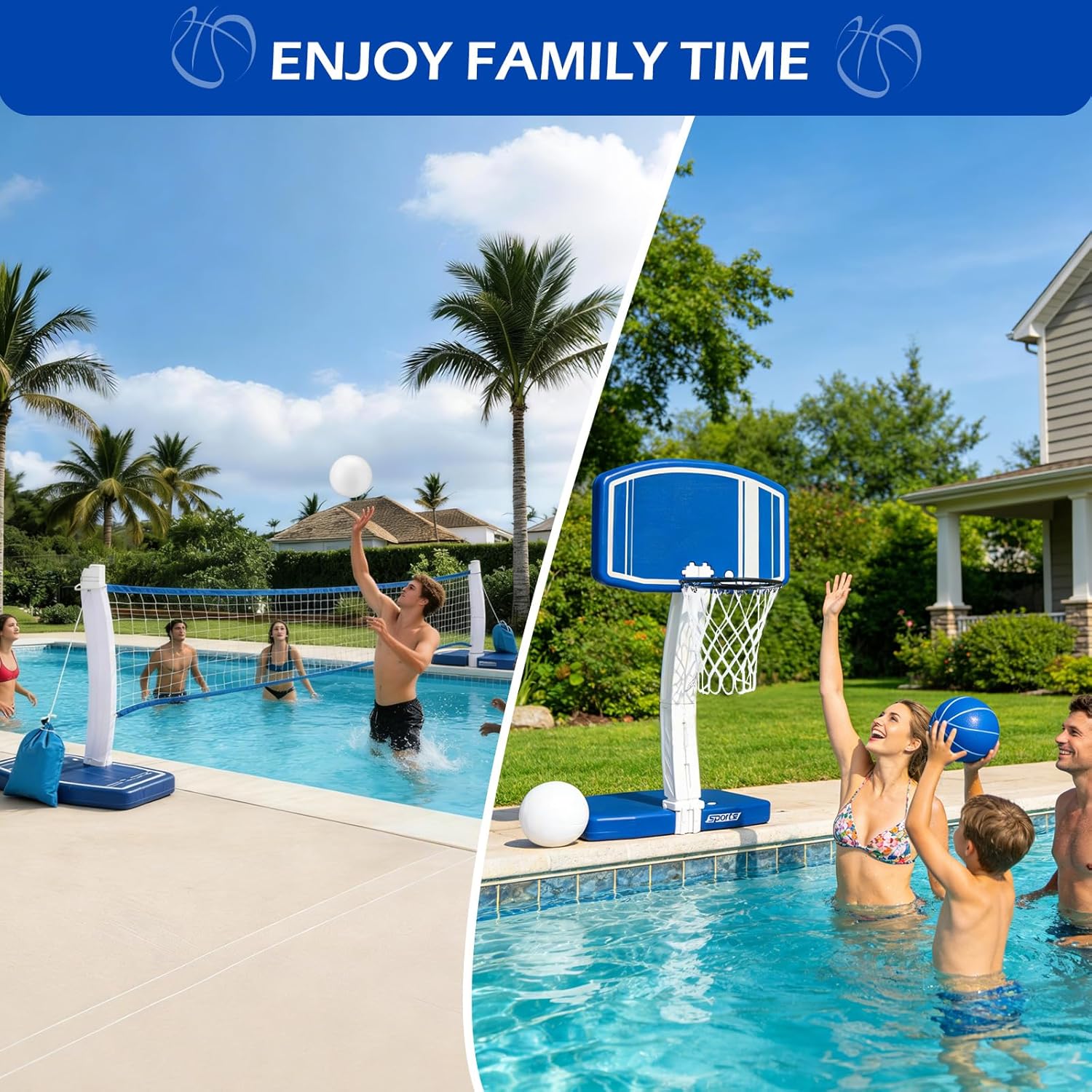 Aro de Baloncesto y Red de Vol - Kids Outdoor Volleyball Net reseña y precio