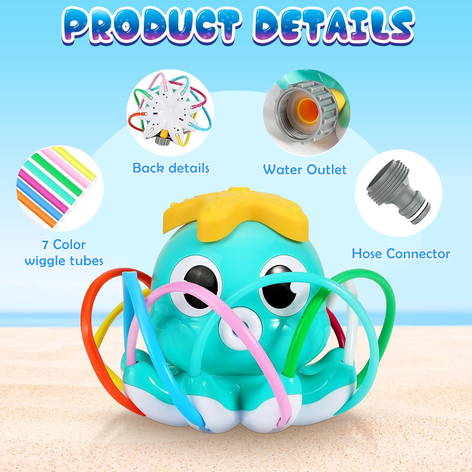 Aspersor de pulpo, rociador de - Kids Outdoor Yard Tools reseña y precio
