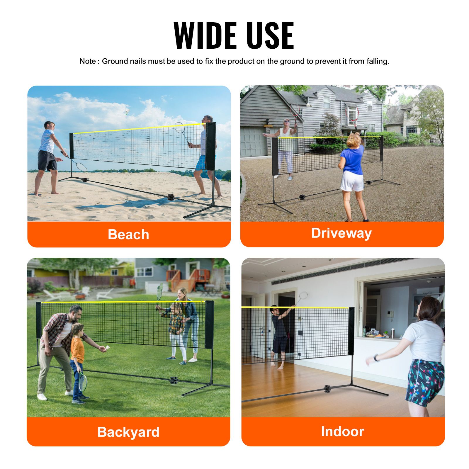 Red de bádminton, red de volei - Kids Outdoor Volleyball Net reseña y precio