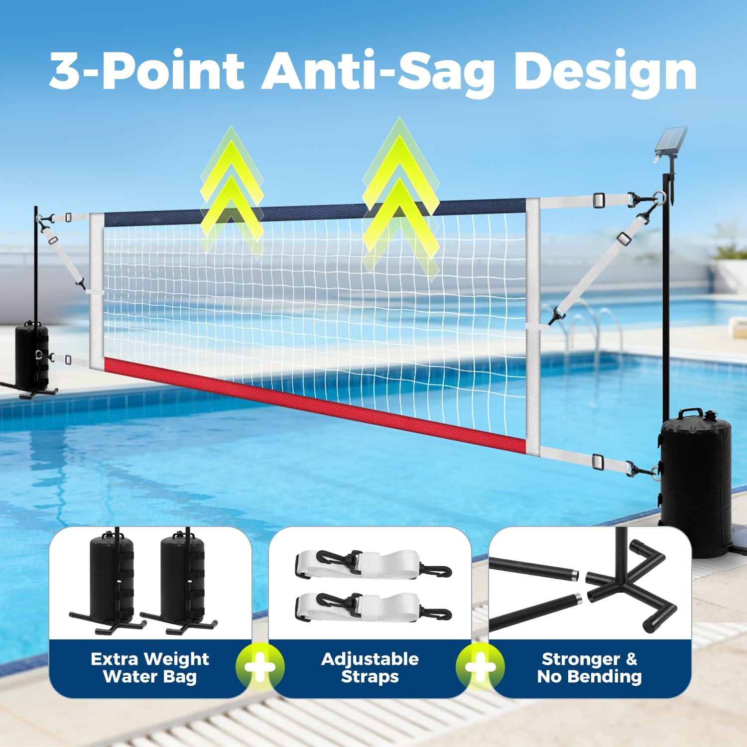 Red de Voleibol Acuático Ajust - Kids Outdoor Volleyball Net reseña y precio