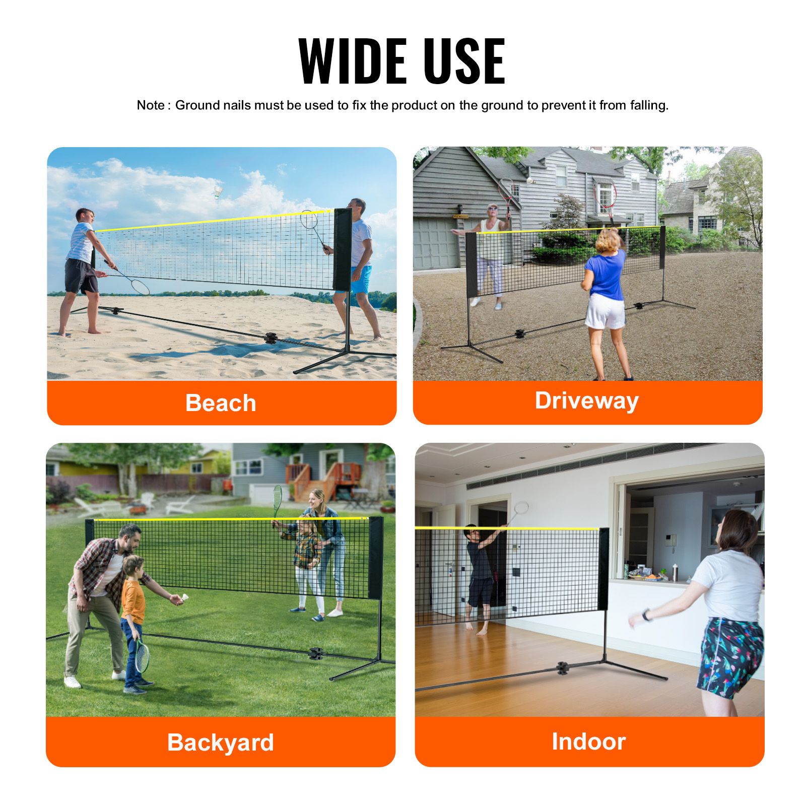 Red de bádminton, red de volei - Kids Outdoor Volleyball Net reseña y precio