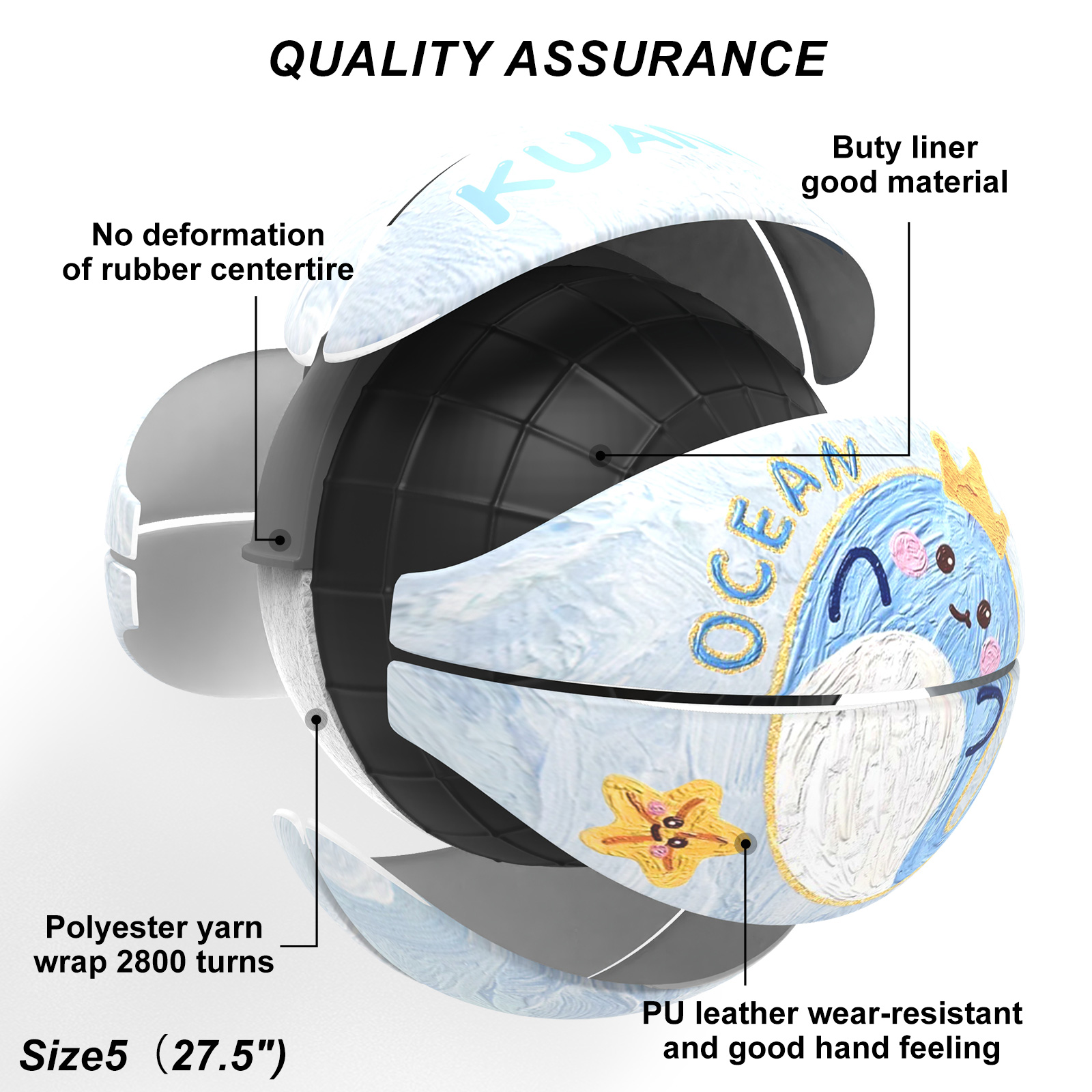Kuangmi Whale Baloncesto para  - Kids Outdoor Basketball reseña y precio