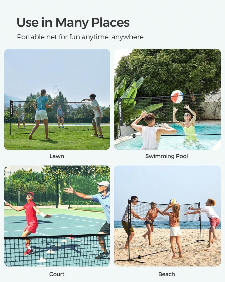 Red de bádminton, red de volei - Kids Outdoor Volleyball Net reseña y precio