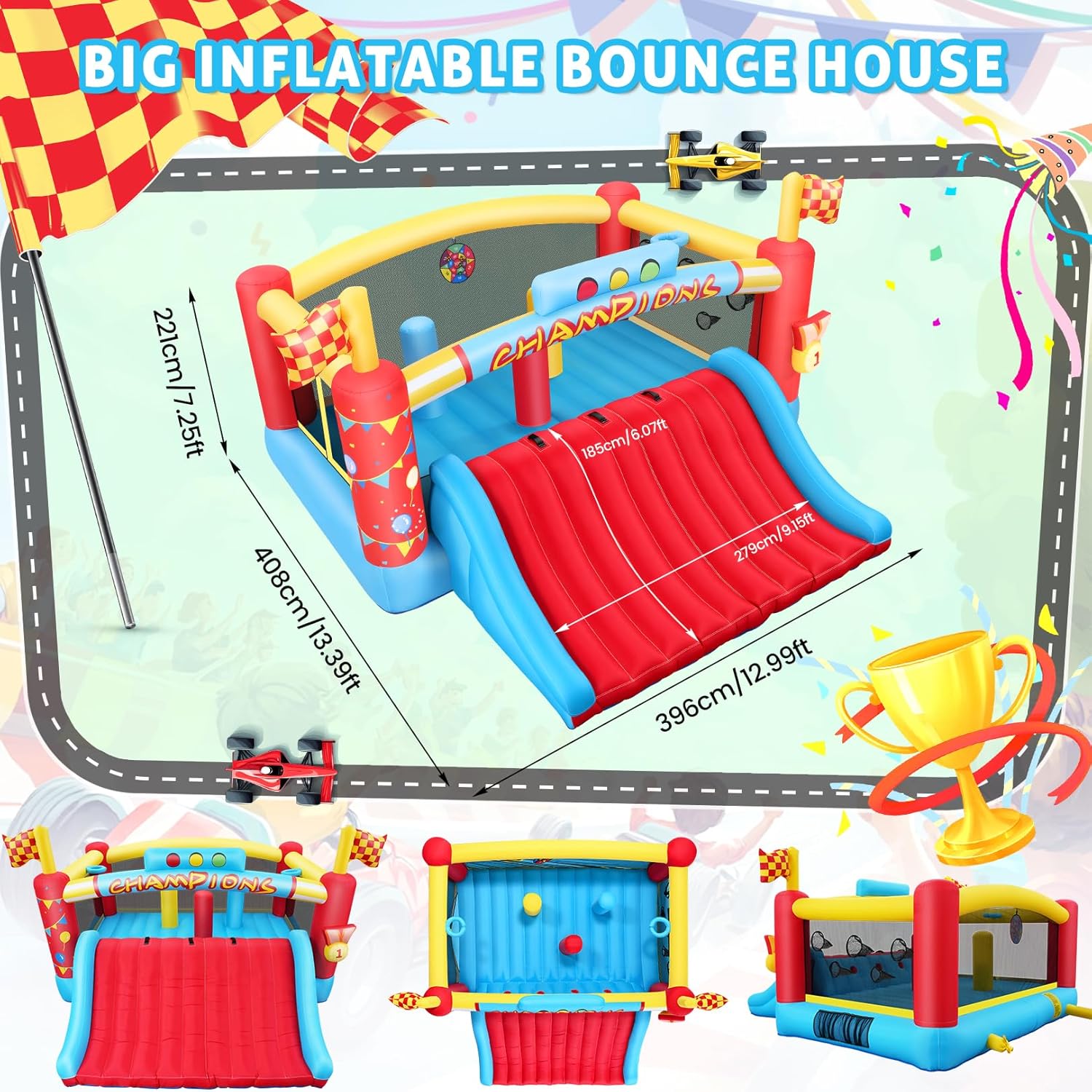 Gran Casa de Brinco Inflable p - Kids Outdoor Basketball reseña y precio