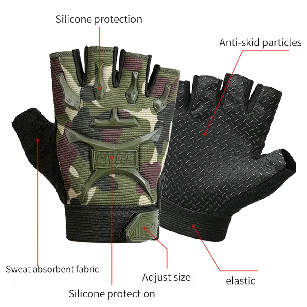 1 par de guantes tácticos sin  - Kids Outdoor Gloves reseña y precio