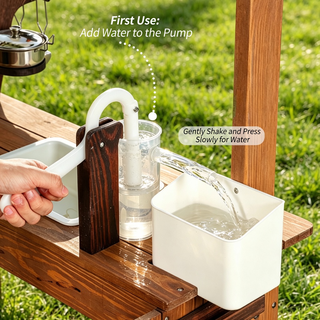 Casa de Juegos de Madera para  - Kids Outdoor House With Kitchen reseña y precio