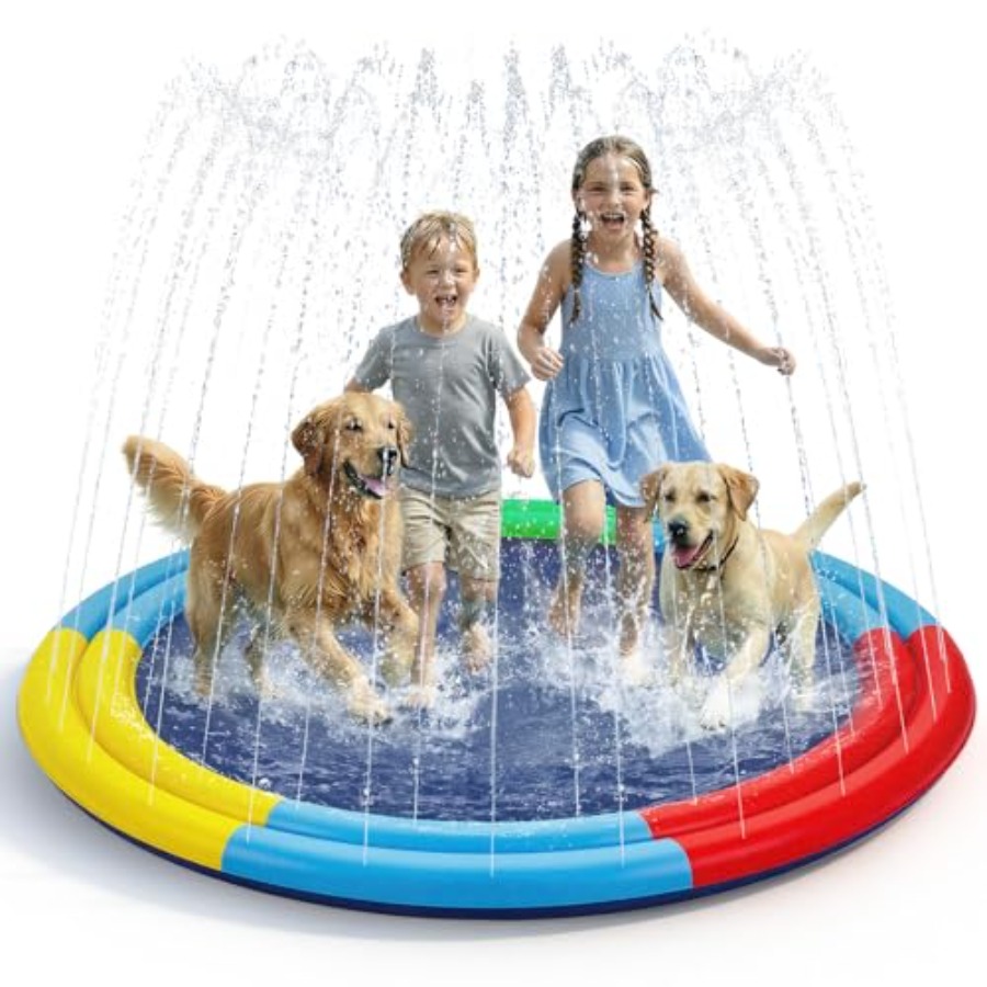 Alfombra de Agua para Perros,  - Sprinkler Splash Pad reseña y precio